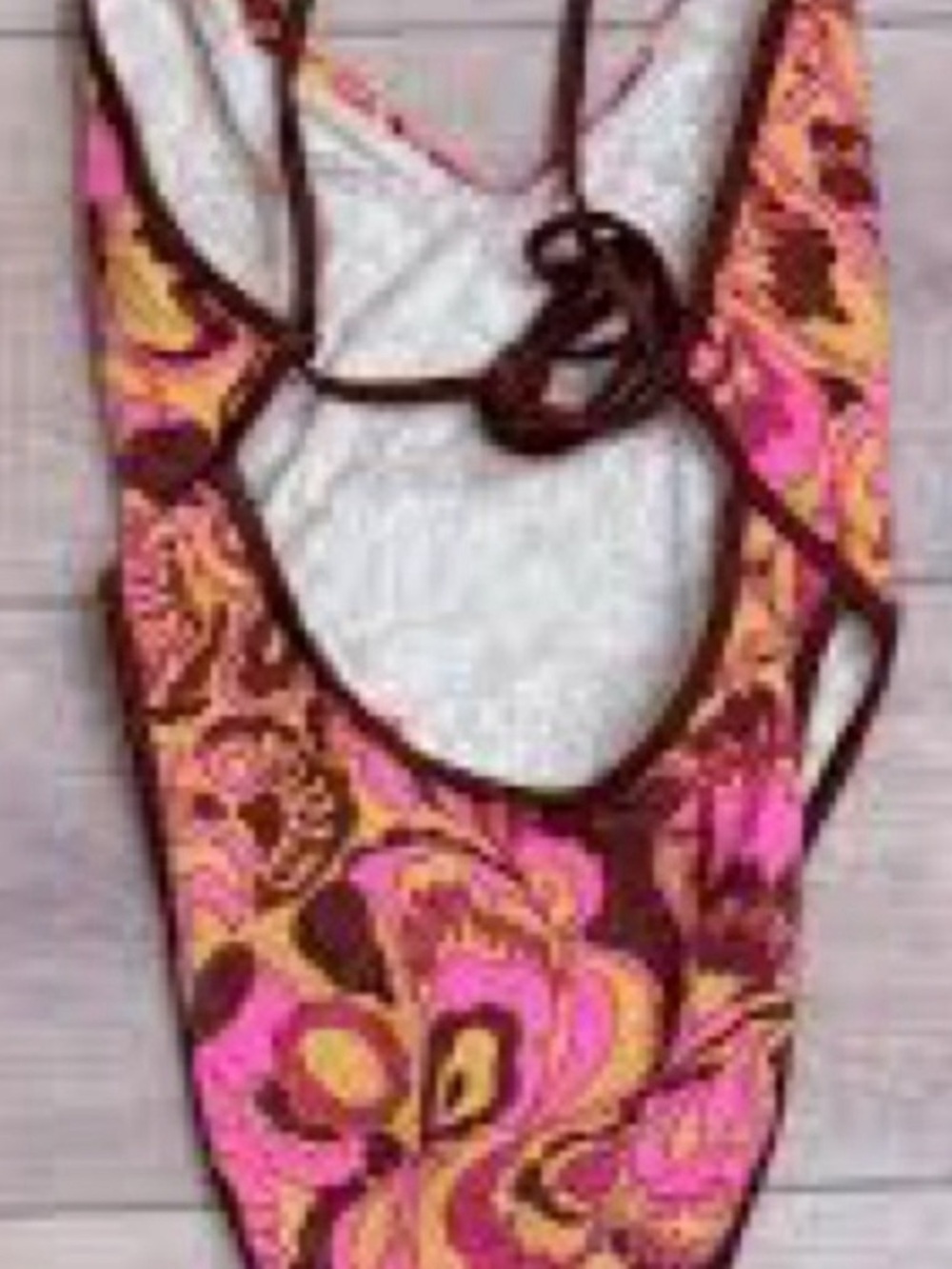 Free People Amber Printed One Piece Swimsuit🩷 NWOT Size XL - Picture 5 of 5